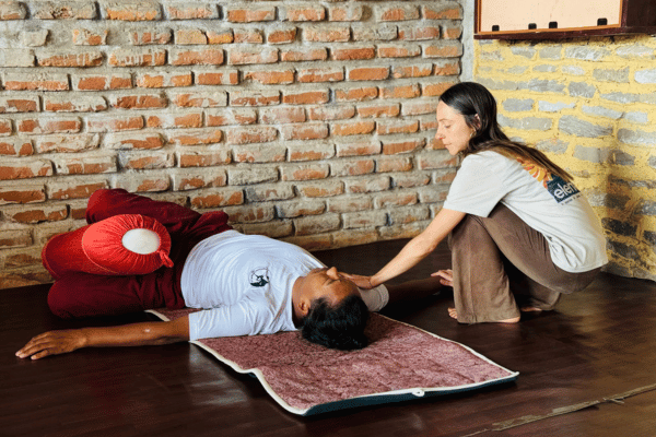 Yoga practice in nature