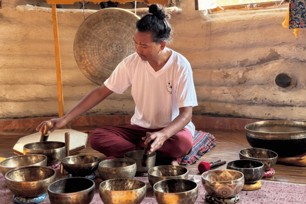 Sound healing session